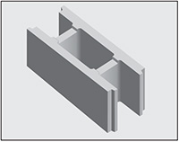 Bloc à bancher 20x20x50