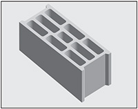 Bloc creux 20x20x50 - 4 Parois B60